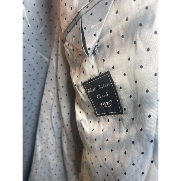 Luciano Natazzi Mens Overcoat Sz 44 US 54 EU Black Wool Cashmere 180S Top Trench - Picture 7 of 7